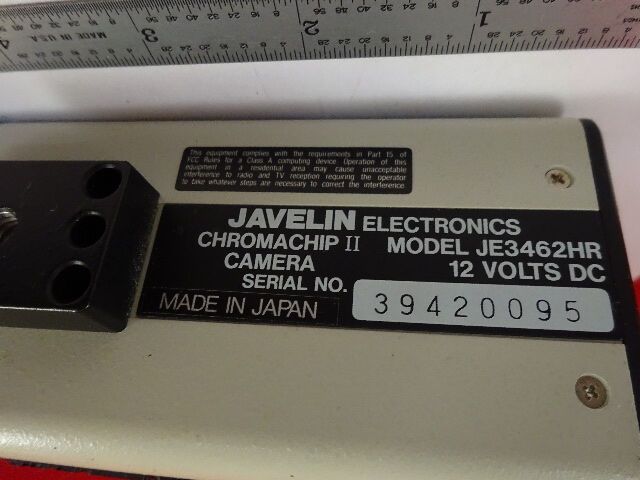 CAMERA JAVELIN CCD JE3462HR CHROMACHIP OPTICS AS IS &33-A-52