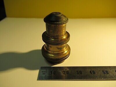 ANTIQUE BRASS OBJECTIVE BAUSCH LOMB 4mm OPTICS MICROSCOPE as pictured &14-C-05