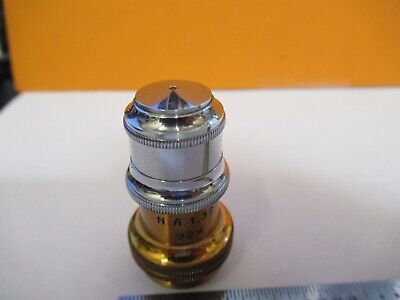 ANTIQUE LEITZ WETZLAR 92X APO OBJECTIVE OPTICS MICROSCOPE PART AS PIC &85-B-51