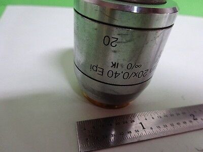 MICROSCOPE PART REICHERT POLYVAR OBJECTIVE DIC IK FLUOR 20X OPTICS AS IS #AI-21