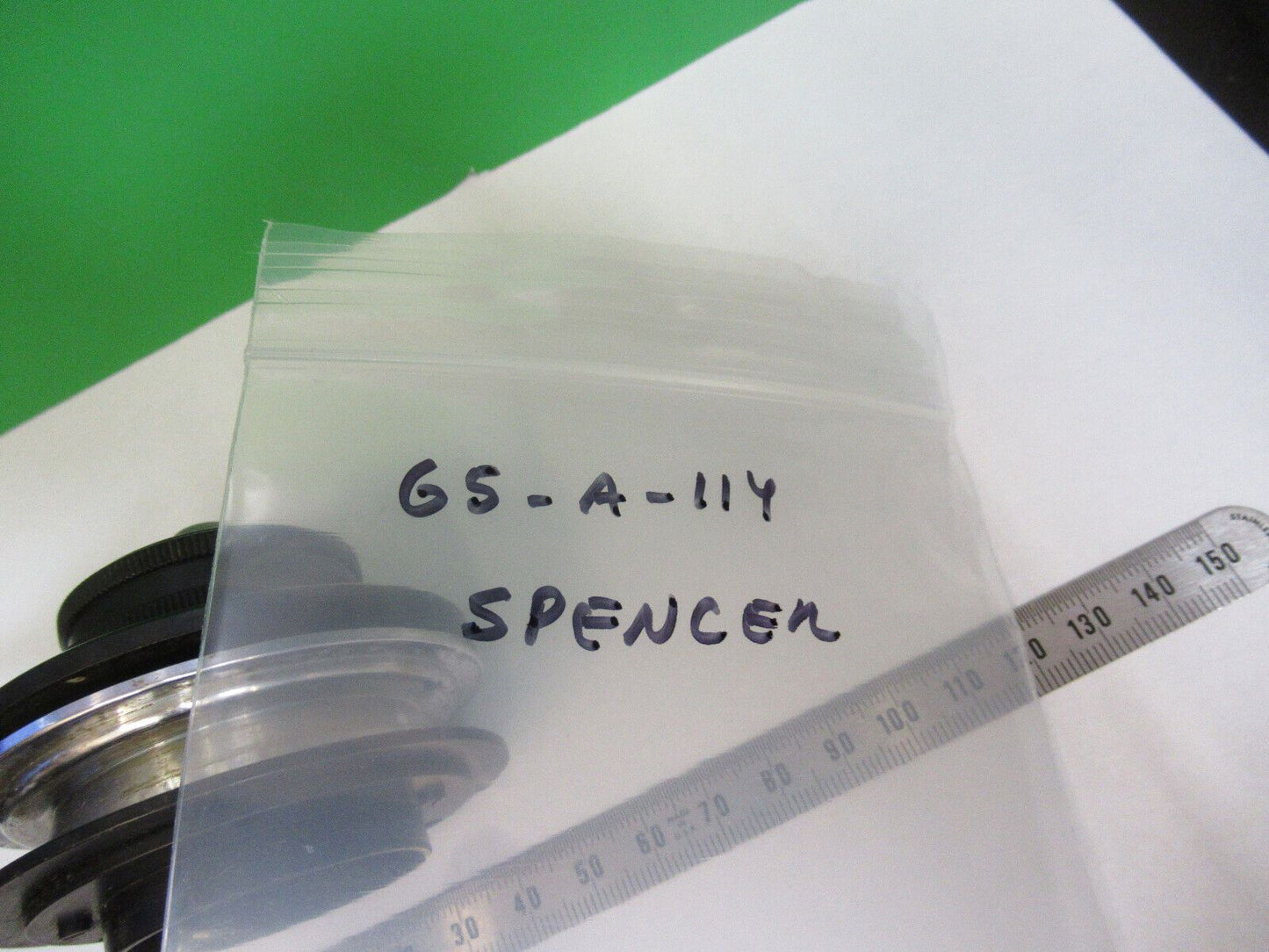 SPENCER ANTIQUE CONDENSER + IRIS OPTICS MICROSCOPE PART AS PICTURED G5-A-114