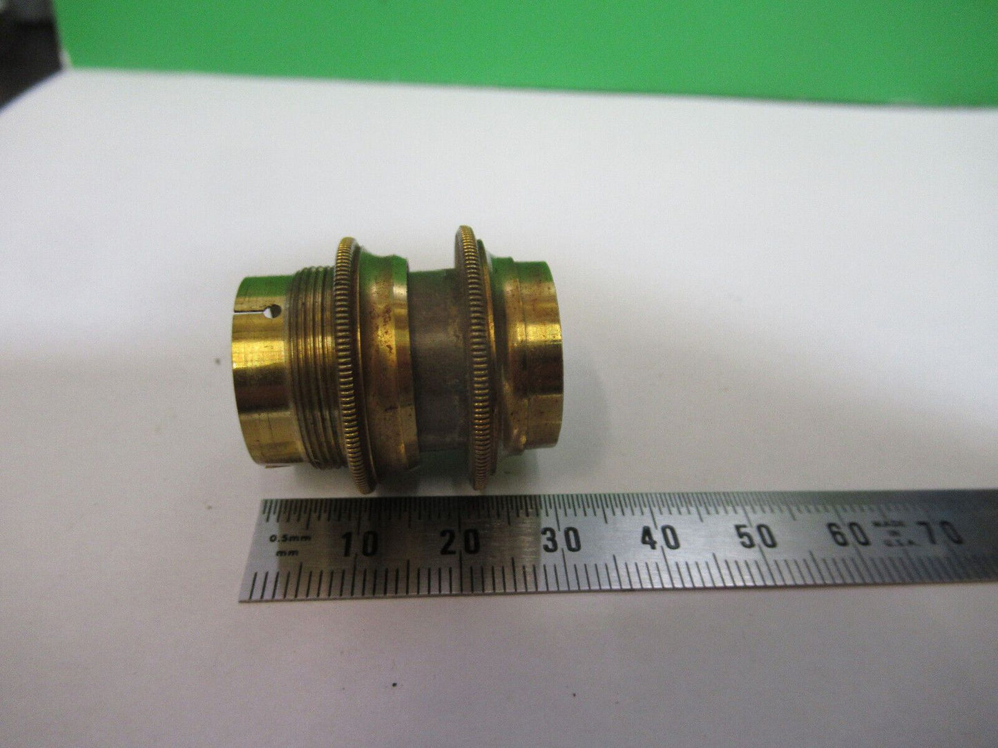 ANTIQUE JAMES PARKES OBJECTIVE BRASS ASSEM MICROSCOPE PART AS PICTURED &R2-A-81