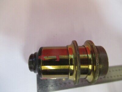 ANTIQUE BRASS HENRY CROUCH LONDON 1/4" OBJECTIVE MICROSCOPE AS PICTURED &Q1-A-11