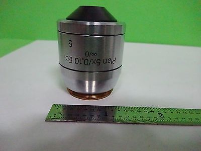 MICROSCOPE POLYVAR REICHERT LEICA OBJECTIVE PLAN 5X EPI OPTICS AS IS BIN#W3-07