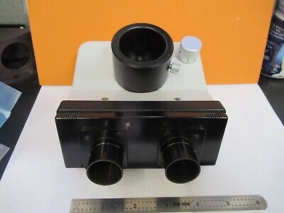 LEITZ GERMANY TRINOCULAR HEAD MICROSCOPE PART OPTICS AS PICTURED &85-B-36