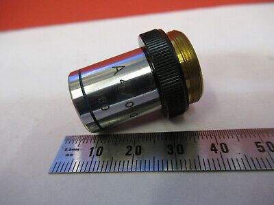 BAUSCH LOMB OBJECTIVE 4X /160 LENS OPTICS MICROSCOPE PART AS PICTURED &8Y-A-22