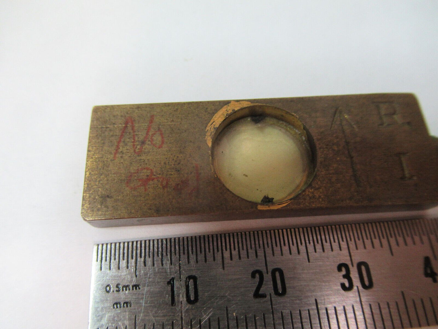 ANTIQUE BRASS LAMBDA POL SLIDE UK ENGLAND MICROSCOPE PART AS PICTURED P2-B-81