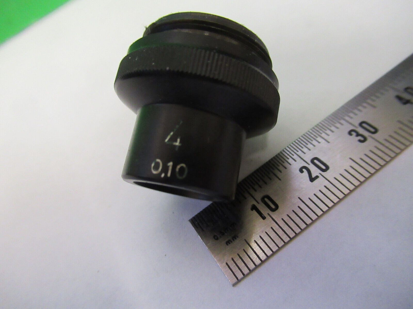 WILD HEERBRUGG SWISS 4X OBJECTIVE LENS MICROSCOPE PART AS PICTURED G5-A-64