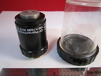 OPTICAL MICROSCOPE OBJECTIVE AUS JENA 100X INFINITY PLAN ACHRO OPTICS BIN#C6