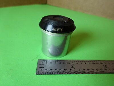 MICROSCOPE PART OPTICAL EYEPIECE OCULAR BAUSCH LOMB 12.5X OPTICS AS IS #L5-B-17