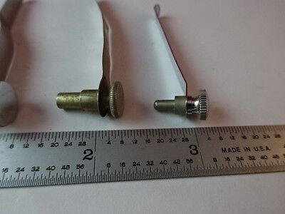 LOT 3 EA CLIPS FOR MICROSCOPE STAGE PART AS IS &2-A-23