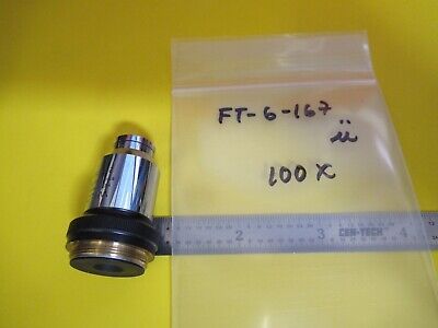 WILD HEERBRUGG SWISS OBJECTIVE 100X LENS OPTICS MICROSCOPE PART 506023 &FT-6-167