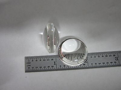 LOT 2 EA OPTICAL BI CONVEX LENSES LASER OPTICS AS IS BIN#L1-20