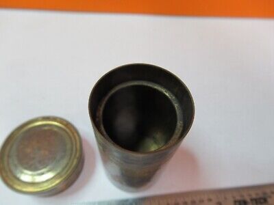 ANTIQUE BRASS EMPTY OBJECTIVE CONTAINER MICROSCOPE PART AS PICTURED &7B-B-57