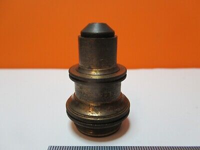 ANTIQUE BAUSCH LOMB BRASS OBJECTIVE 1/8 MICROSCOPE PART AS PICTURED &17-A-74