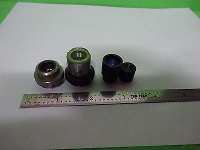 LOT 4 EA MICROSCOPE OBJECTIVES LENSES ASSORTED OPTICS #W1-05