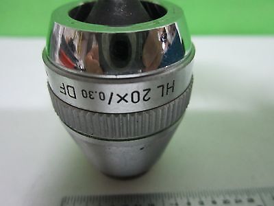 MICROSCOPE PART LEITZ HL 20X DF OBJECTIVE ERGOLUX AS IS OPTICS BIN#T5-62