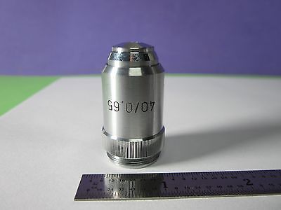 OPTICAL MICROSCOPE PART OBJECTIVE GERMANY HACKER 40X OPTICS BIN#C3-99