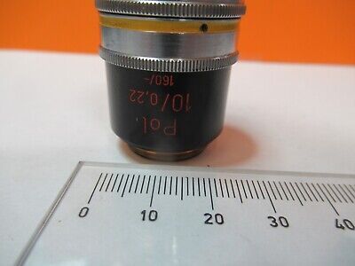 CARL ZEISS GERMANY OBJECTIVE POL 10X /160 MICROSCOPE PART AS PICTURED &3K-A-36