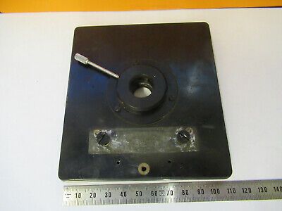 VINTAGE UNITRON JAPAN STAGE + IRIS DIAPHRAGM MICROSCOPE PART AS PICTURED P9-A-79