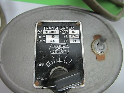 MICROSCOPE PART LEITZ VINTAGE TRANSFORMER LAMP ILLUMINATOR AS IS BIN#39