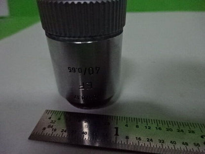 MICROSCOPE PART OBJECTIVE LEITZ WETZLAR GERMANY EF 40X OPTICS AS IS #4B-A-10