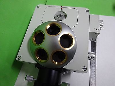 MICROSCOPE PART LEITZ GERMANY NOSEPIECE + VERTICAL ILLUM OPTICS AS IS BIN#W7-95