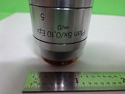 MICROSCOPE POLYVAR REICHERT LEICA OBJECTIVE PLAN 5X EPI OPTICS AS IS BIN#W3-07