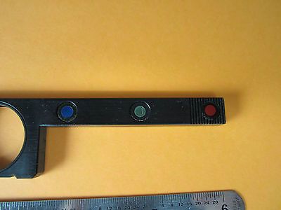 OPTICAL MICROSCOPE PART GLASS FILTER SLIDE OPTICS BIN#D2-35