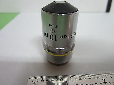 FOR PARTS MICROSCOPE OBJECTIVE NIKON MPLAN 10X DIC Z-SCOPE OPTICS BIN#F4-36