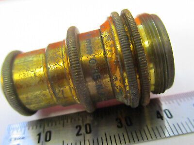 ANTIQUE BRASS BAUSCH LOMB OBJECTIVE  MICROSCOPE PART AS PICTURED F6-B-111