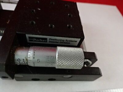 OPTICAL POSITIONER PARKER DAEDAL SLIDE MICROMETER LASER OPTICS AS IS BIN#L2-B-ii