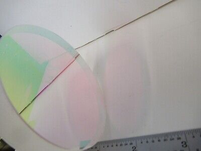 OPTICAL FLAT COATED 3" DIAMETER FUSED SILICA LASER OPTICS AS PICTURED &16-A-07