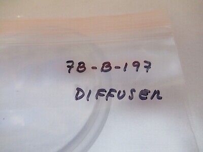 GLASS DIFFUSER STAGE PLATE MICROSCOPE PART OPTICS AS PICTURED &7B-B-197