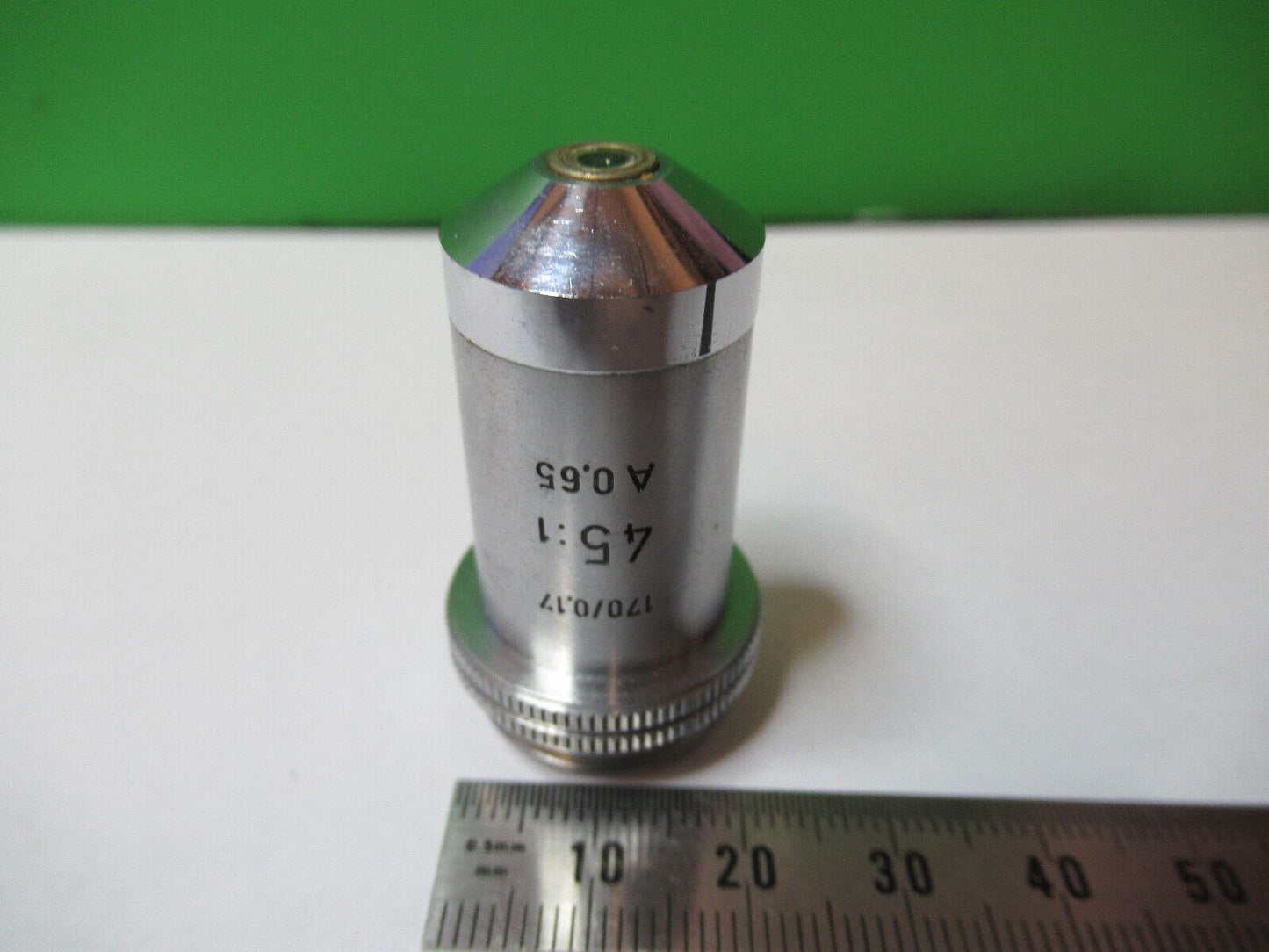 LEITZ WETZLAR OBJECTIVE 45X /170 OPTICS MICROSCOPE  PART AS PICTURED #R7-B-89