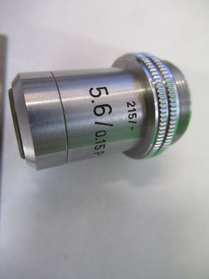 MICROSCOPE POL OBJECTIVE LEITZ 5.6X LENS GERMANY OPTICS AS PICTURED #S2-C-88