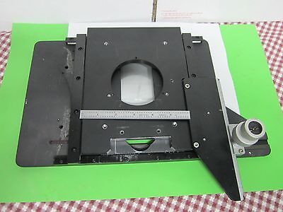 MICROSCOPE PART HUGE STAGE MICROMETER LEITZ WETZLAR GERMANY ORTHOPLAN iii BIN#47