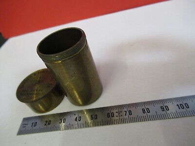 ANTIQUE BAUSCH LOMB BRASS EMPTY OBJECTIVE CAN MICROSCOPE PART AS PIC &mB7-A-31