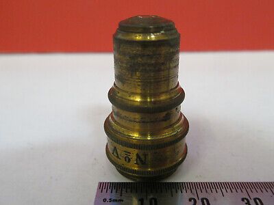 ANTIQUE BRASS SEIBERT GERMANY OBJECTIVE "V" MICROSCOPE PART AS PICTURED #F6-B-94