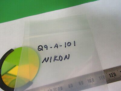 NIKON JAPAN GREEN MOUNTED FILTER OPTICS MICROSCOPE PART AS PICTURED &Q9-A-101