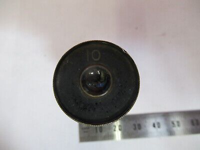 ANTIQUE BAUSCH LOMB 10X EYEPIECE LENS MICROSCOPE PART AS PICTURED &P8-A-32