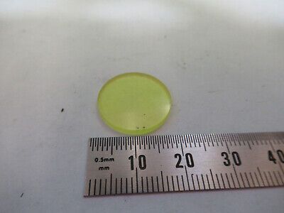 BAUSCH LOMB GLASS YELLOW FILTER OPTICS MICROSCOPE PART AS PICTURED &3-C-33