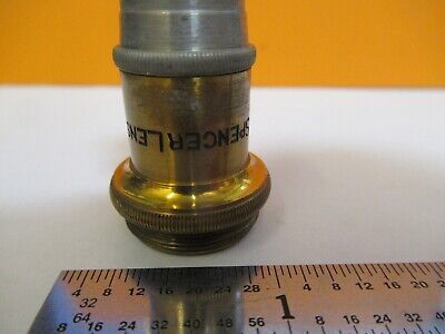 ANTIQUE BRASS SPENCER 95X OBJECTIVE MICROSCOPE PART AS PICTURED &7B-B-14