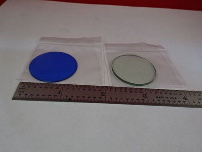 MICROSCOPE PART ZEISS GERMANY FILTER LOT ILLUMINATOR OPTICS AS IS #M2-B-72