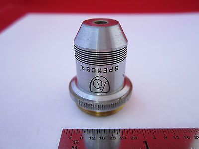 OPTICAL MICROSCOPE PART OBJECTIVE SPENCER 10X OPTICS  BIN#7C mxiii