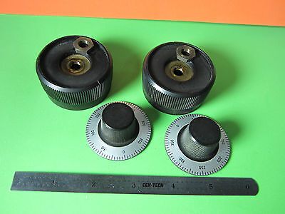 LOT 2 EA OPTICAL MICROSCOPE PART KNOBS ZEISS GERMANY OPTICS BIN#D2-02