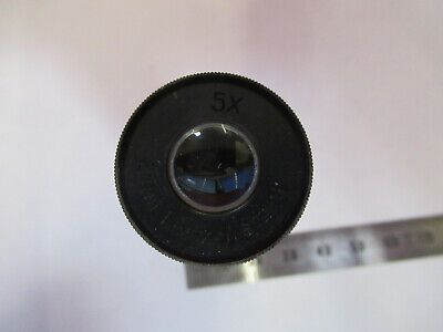 ANTIQUE ERNST LEITZ WETZLAR 5X EYEPIECE MICROSCOPE PART AS PICTURED  &B3-B-40