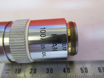 LEITZ WETZLAR OBJECTIVE PLAN 100X /160 LENS MICROSCOPE PART AS PICTURED &B2-A-28