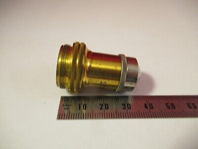 ANTIQUE ERNST LEITZ GERMANY OBJECTIVE 10X OPTICS MICROSCOPE PART AS PIC &8-B-61