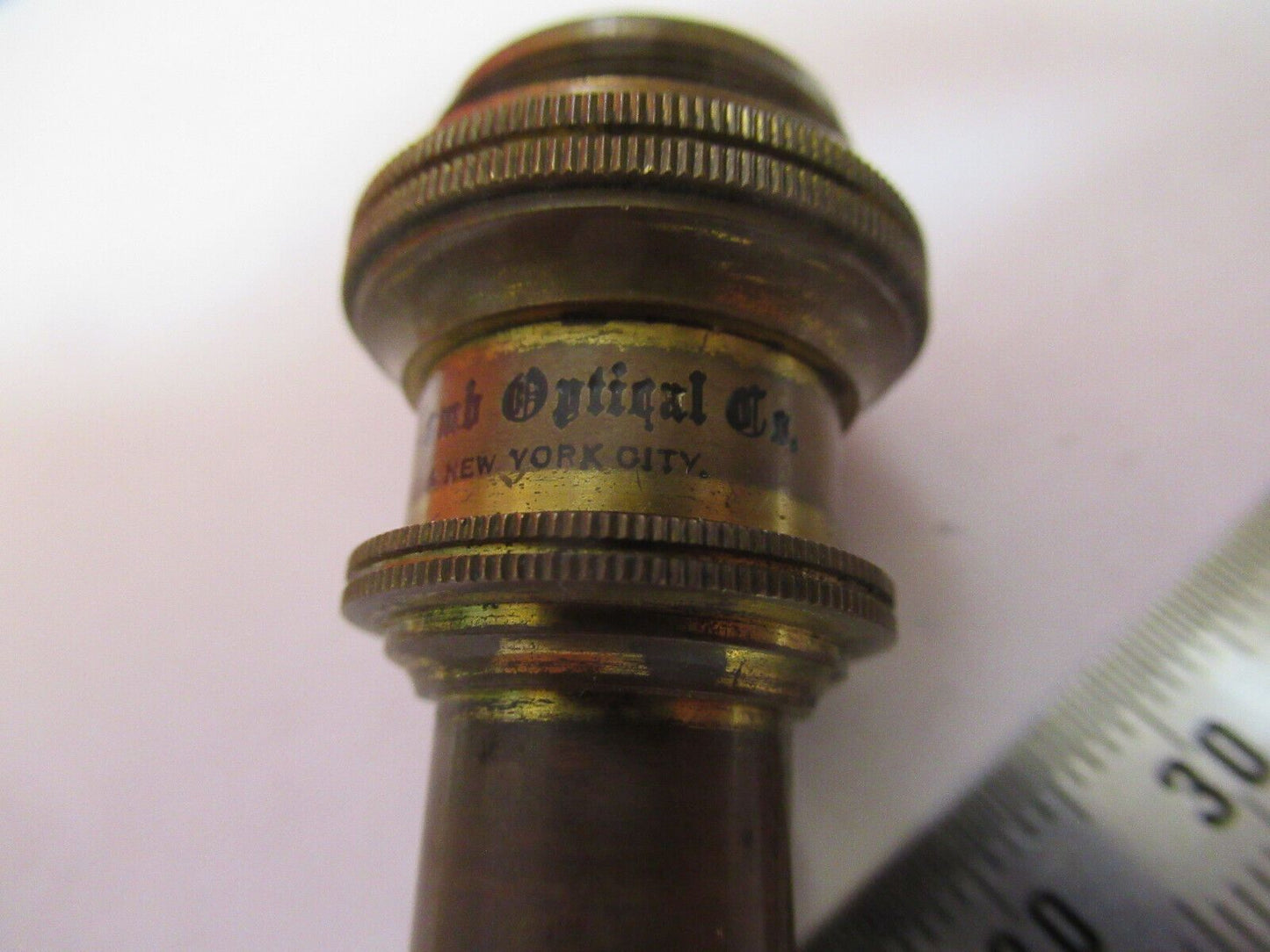 FOR PARTS BRASS OBJECTIVE ANTIQUE BAUSCH LOMB MICROSCOPE AS PICTURED 81-B-25